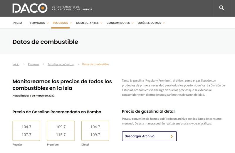 Precio de la gasolina sigue en alza: la regular está hoy en un mínimo de 1.047 dólar por litro