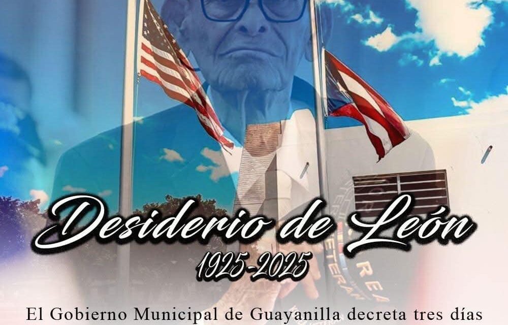 Alcalde de Guayanilla decreta tres días de duelo por el fallecimiento de Desiderio de León