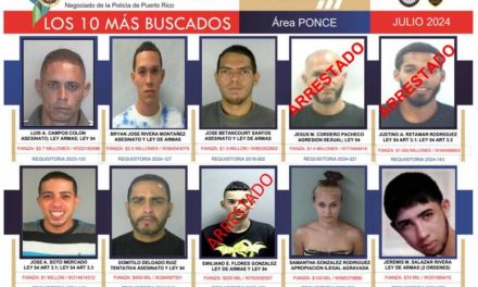 Siguen prófugos 7 de los 10 más buscados del área de Ponce