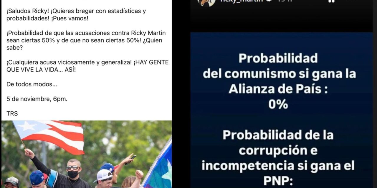 Ricky Martin y Thomás Rivera Schatz intercambian indirectas en redes sociales