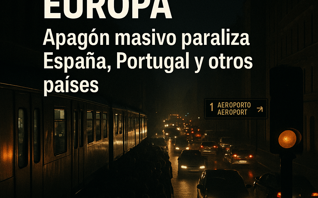 Apagón masivo paraliza parte de Europa