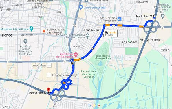 ACT anuncia cierres temporales en la PR-52 en Ponce por trabajos de rehabilitación de pavimento