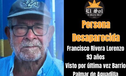 Policía intensifica búsqueda de adulto mayor desaparecido en Aguadilla