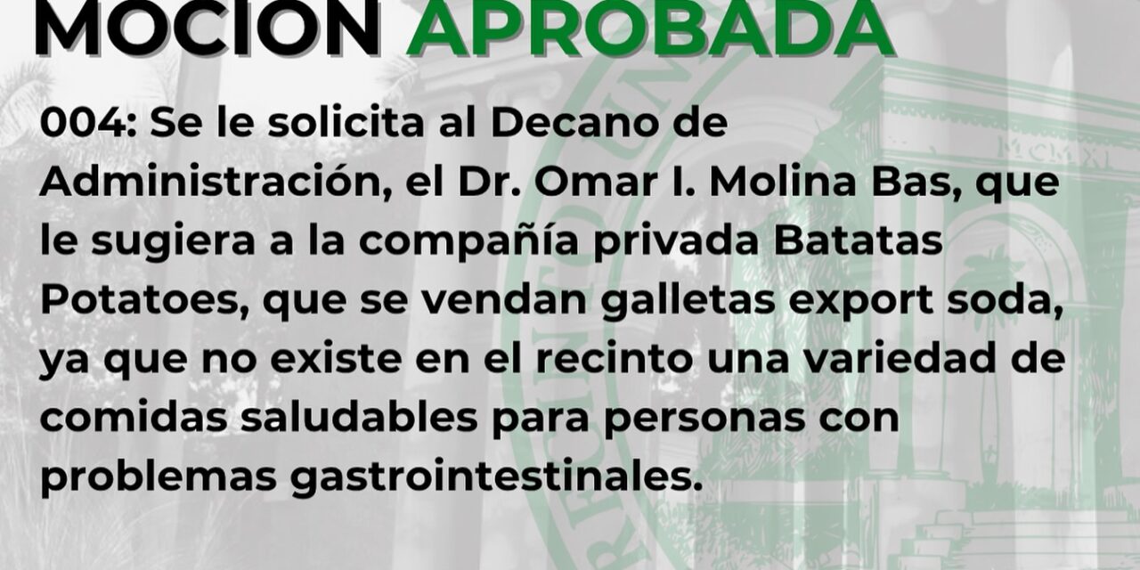 Moción sobre galletas “export soda” provoca indignación entre exalumnos y estudiantes del RUM