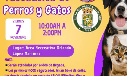 Celebrarán feria de vacunación para mascotas en Sabana Grande