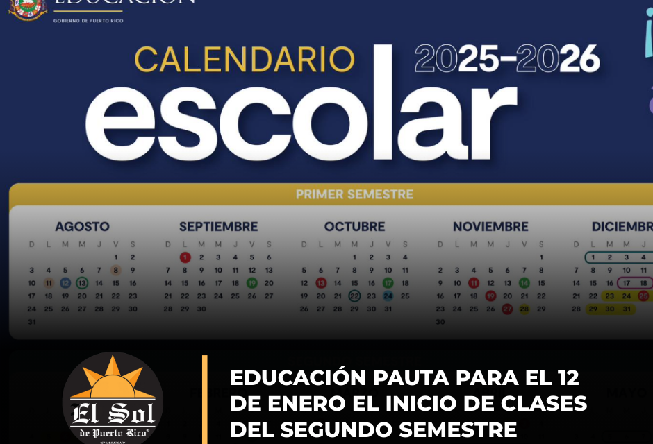 Educación pauta para el 12 de enero el inicio de clases del segundo semestre