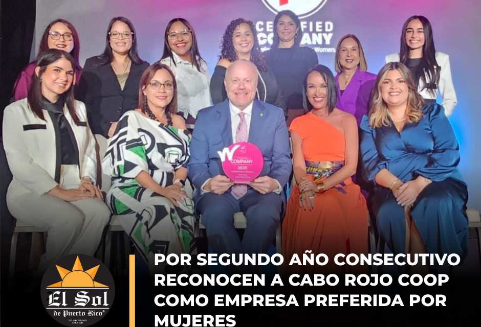 Por segundo año consecutivo reconocen a Cabo Rojo Coop como empresa preferida por mujeres