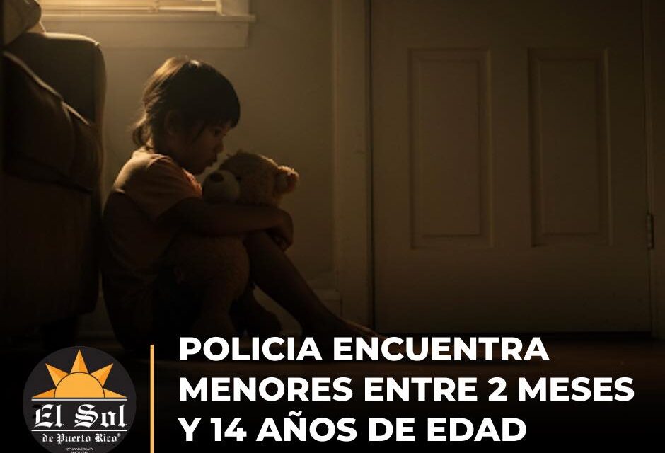 Policía encuentra menores entre 2 meses y 14 años de edad solos en apartamento