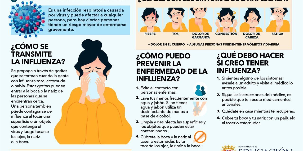 Departamento de Educación orienta sobre la influenza y medidas de prevención