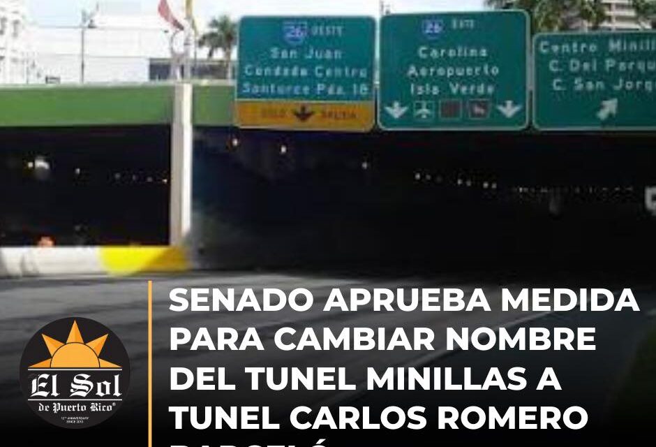 𝗦𝗲𝗻𝗮𝗱𝗼 𝗮𝗽𝗿𝘂𝗲𝗯𝗮 𝗺𝗲𝗱𝗶𝗱𝗮 𝗽𝗮𝗿𝗮 𝗻𝗼𝗺𝗯𝗿𝗮𝗿 𝗲𝗹 𝗧𝘂́𝗻𝗲𝗹 𝗠𝗶𝗻𝗶𝗹𝗹𝗮𝘀 𝗰𝗼𝗺𝗼 𝗲𝗹 𝗧𝘂́𝗻𝗲𝗹 𝗛𝗼𝗻. 𝗖𝗮𝗿𝗹𝗼𝘀 𝗥𝗼𝗺𝗲𝗿𝗼 𝗕𝗮𝗿𝗰𝗲𝗹𝗼́