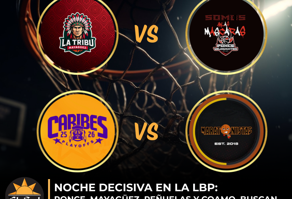 Noche decisiva en la LBP: Ponce, Mayagüez, Pe@uelas y Coamo buscan el pase a; Final Four
