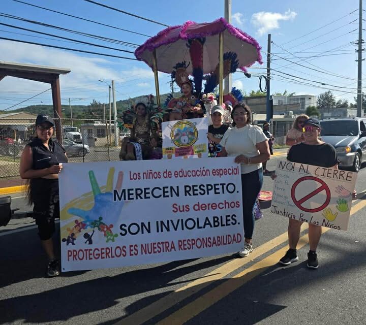 Alzan su voz contra el cierre de la Escuela Luis A. Ferré Aguayo en el Festival del Café en Yauco