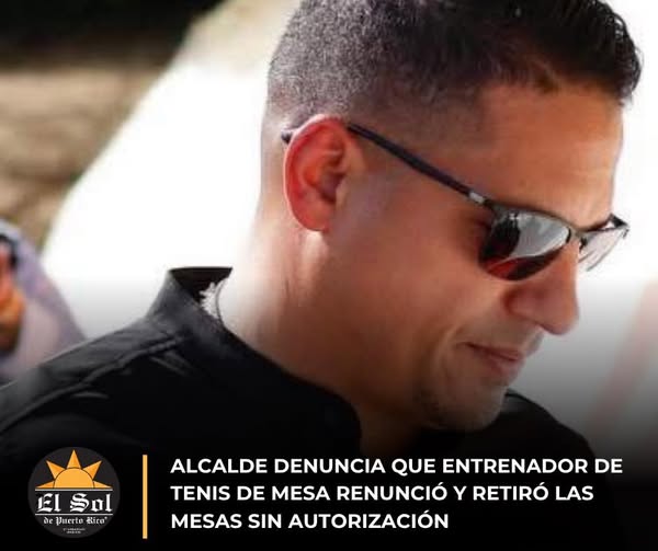 Alcalde denuncia que entrenador de tenis de mesa renunció y retiró las mesas sin autorización
