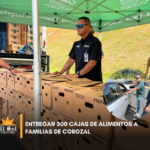 Entregan 300 cajas de alimentos a familias de Corozal