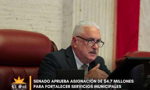 Senado aprueba asignación de $4.7 millones para fortalecer servicios municipales
