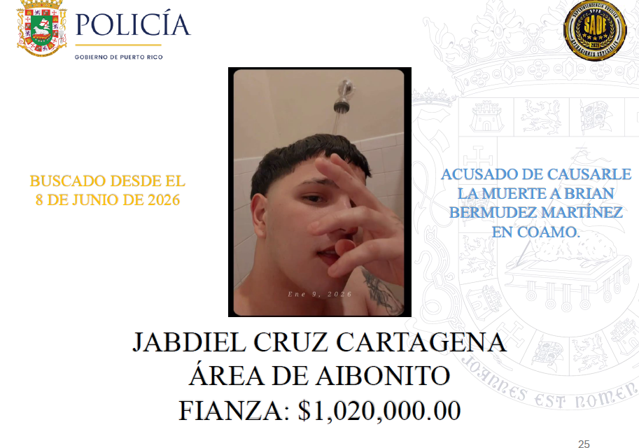 Policía solicita ayuda ciudadana para capturar a 24 fugitivos buscados por asesinato