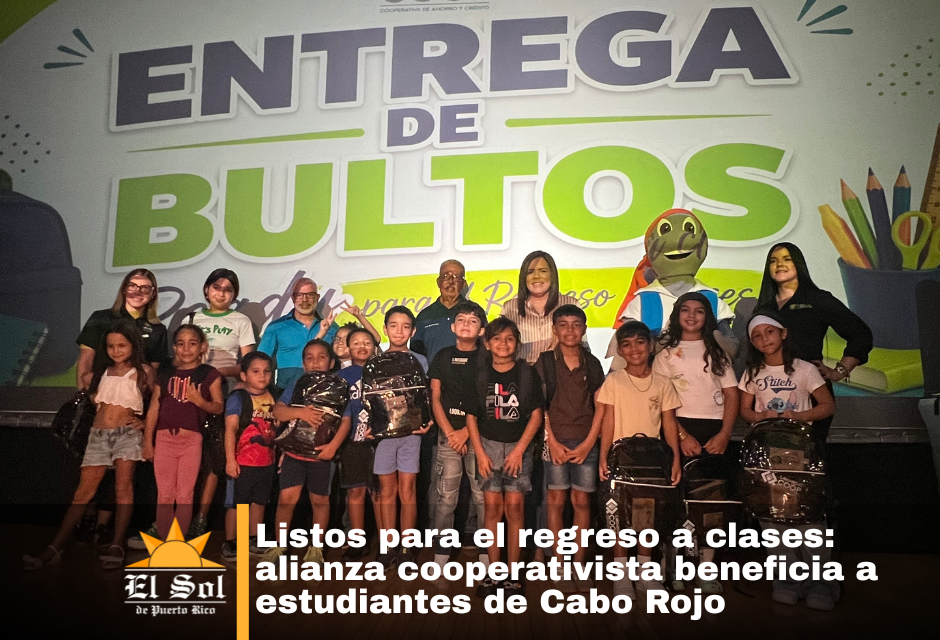 Listos para el regreso a clases: alianza cooperativista beneficia a estudiantes de Cabo Rojo
