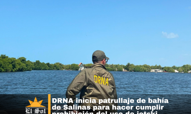 DRNA inicia patrullaje de bahía de Salinas para hacer cumplir prohibición del uso de jetski