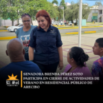 Senadora Brenda Pérez Soto participa en cierre de actividades de verano en residencial público de Arecibo