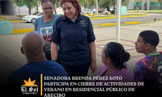 Senadora Brenda Pérez Soto participa en cierre de actividades de verano en residencial público de Arecibo