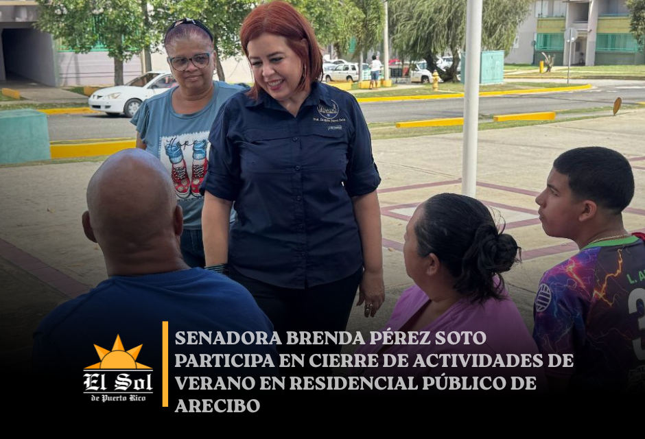 Senadora Brenda Pérez Soto participa en cierre de actividades de verano en residencial público de Arecibo