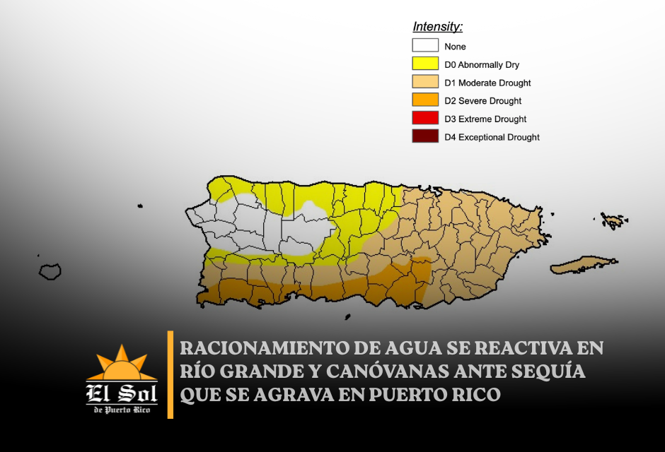 Racionamiento de agua se reactiva en Río Grande y Canóvanas ante sequía que se agrava en Puerto Rico