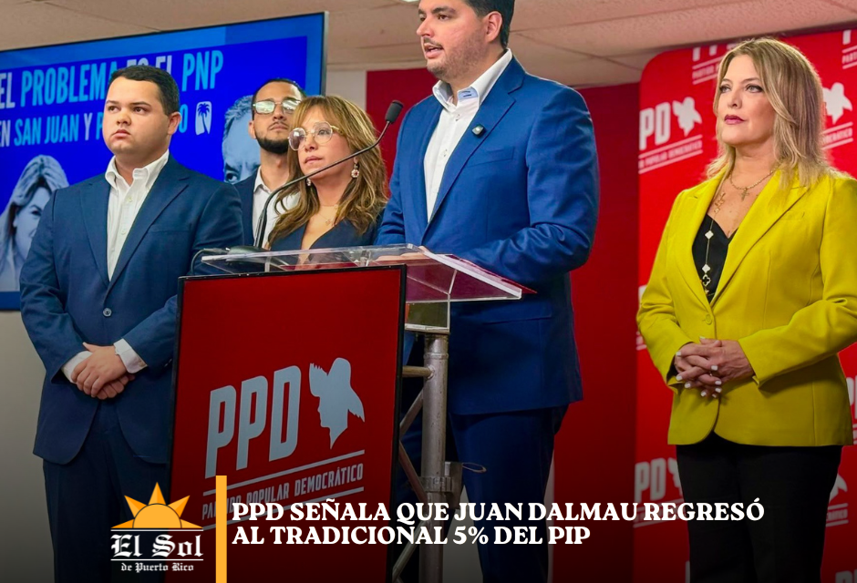 PPD señala que Juan Dalmau regresó al tradicional 5% del PIP