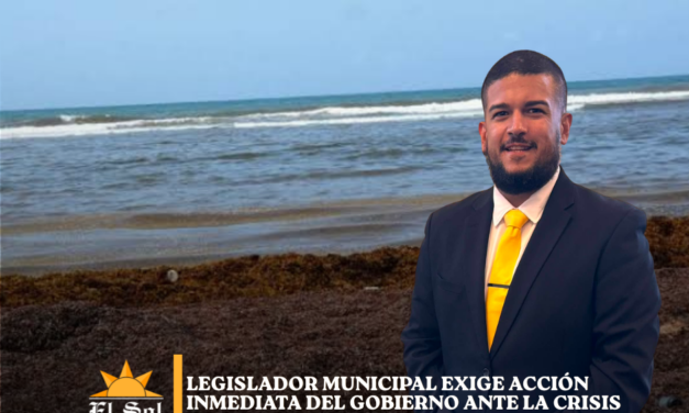Legislador municipal exige acción inmediata del Gobierno ante la crisis de sargazo en la costa sur