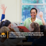 Gobernadora anuncia aprobación de $118 millones para fortalecer el Programa de Educación Especial
