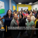 Más de 40 ciudadanos del Distrito 27 se certifican en Primeros Auxilios Psicológicos