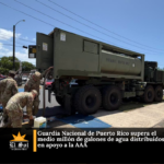 Guardia Nacional de Puerto Rico supera el medio millón de galones de agua distribuidos en apoyo a la AAA