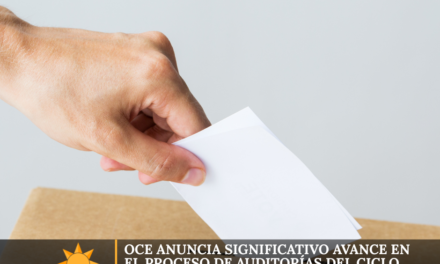 OCE anuncia significativo avance en el proceso de auditorías del ciclo electoral 2024