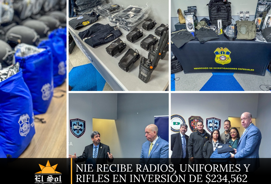 NIE recibe radios, uniformes y rifles en inversión de $234,562