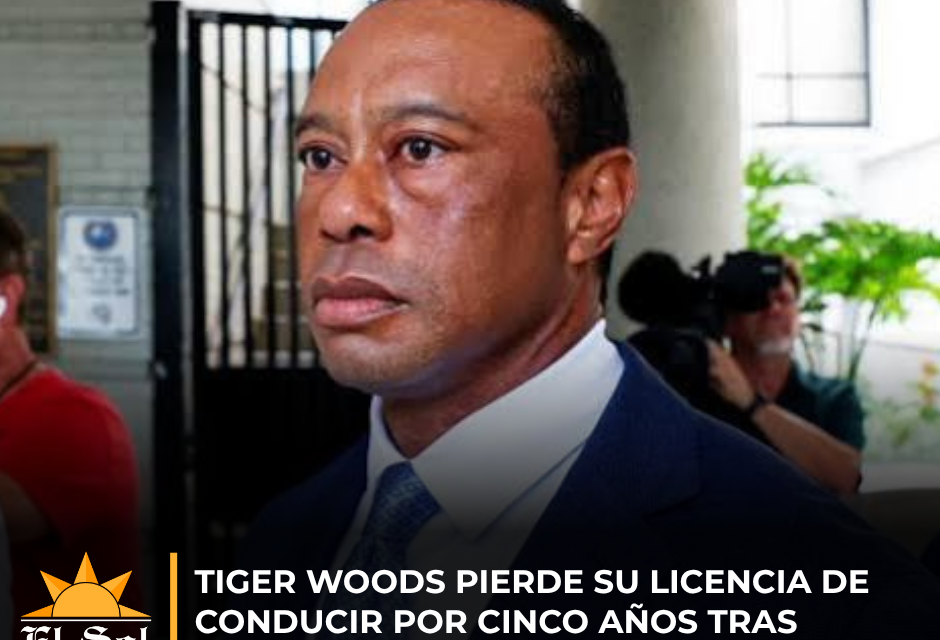 Tiger Woods pierde su licencia de conducir por cinco años tras acuerdo judicial