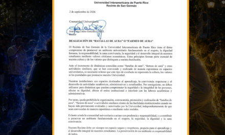 Inter de San Germán prohíbe “batallas de aura” y actividades similares sin autorización