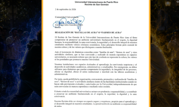 Inter de San Germán prohíbe “batallas de aura” y actividades similares sin autorización