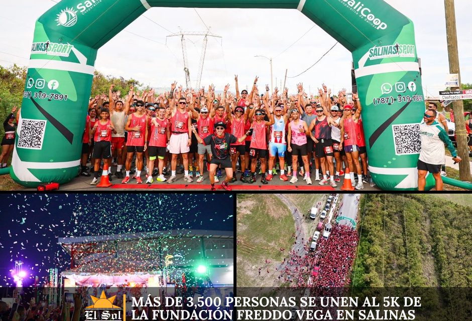 Más de 3,500 personas se unen al 5K de la Fundación Freddo Vega en Salinas