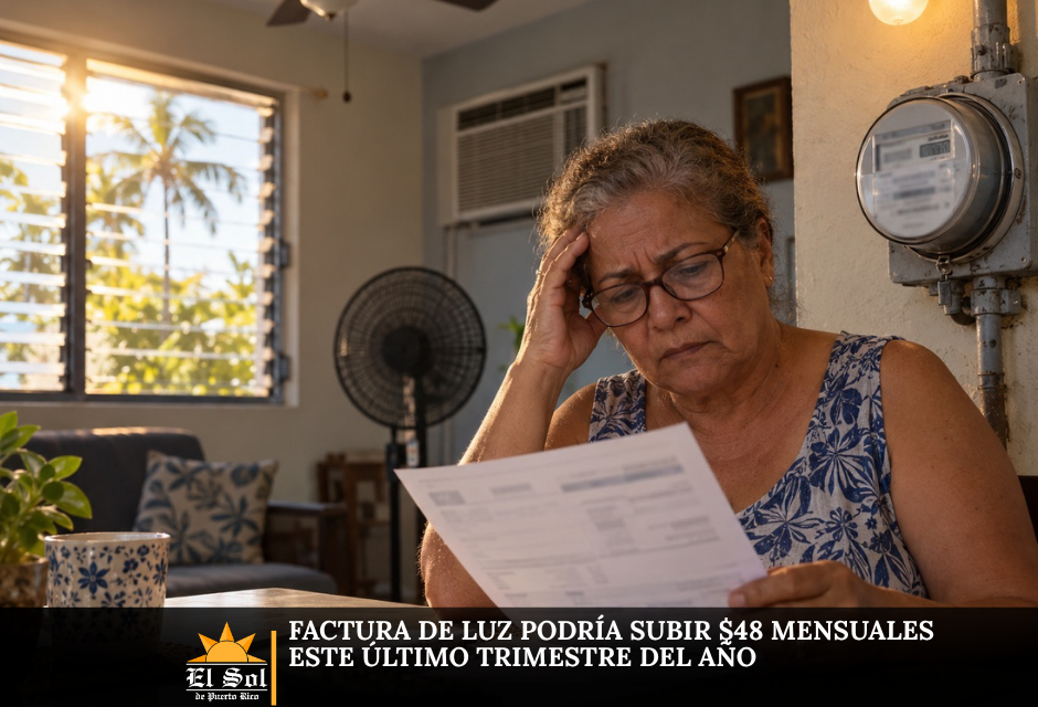 Factura de luz podría subir $48 mensuales este último trimestre del año