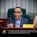Proyecto busca establecer excepción al requisito de renuncia ante vacantes electorales extraordinarias