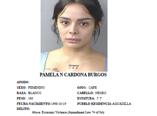 Arrestan en Aguadilla a mujer que enfrentaba cargos por Ley 54