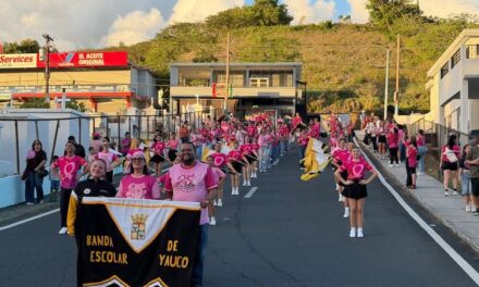 Banda Escolar de Yauco se une a marcha contra el cáncer de seno
