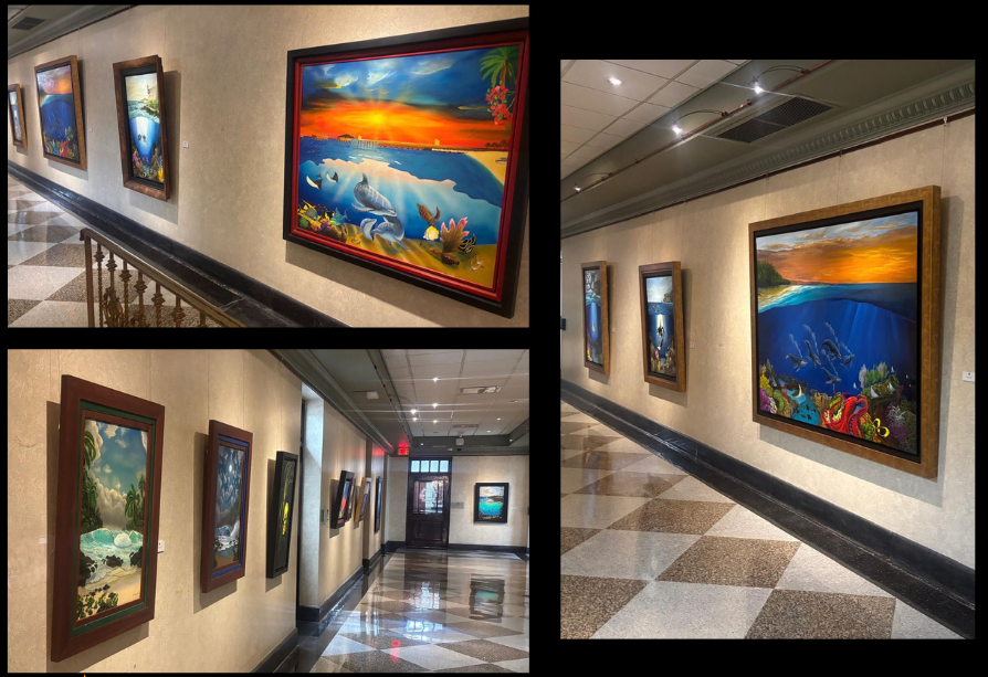 El mar llega al Capitolio de la mano del pintor y buzo puertorriqueño Héctor M. Ruiz