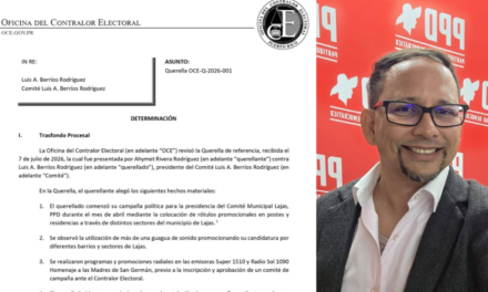 Contralor Electoral declara con lugar querella contra presidente del PPD en Lajas y ordena tramitar multas por $1,800
