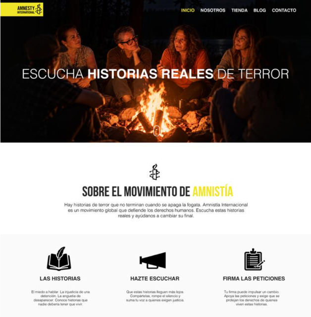 Amnistía Internacional presenta “Historias Reales de Terror” para denunciar amenazas a los derechos humanos