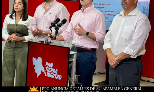 PPD anuncia detalles de su Asamblea General del 11 de octubre en Ponce