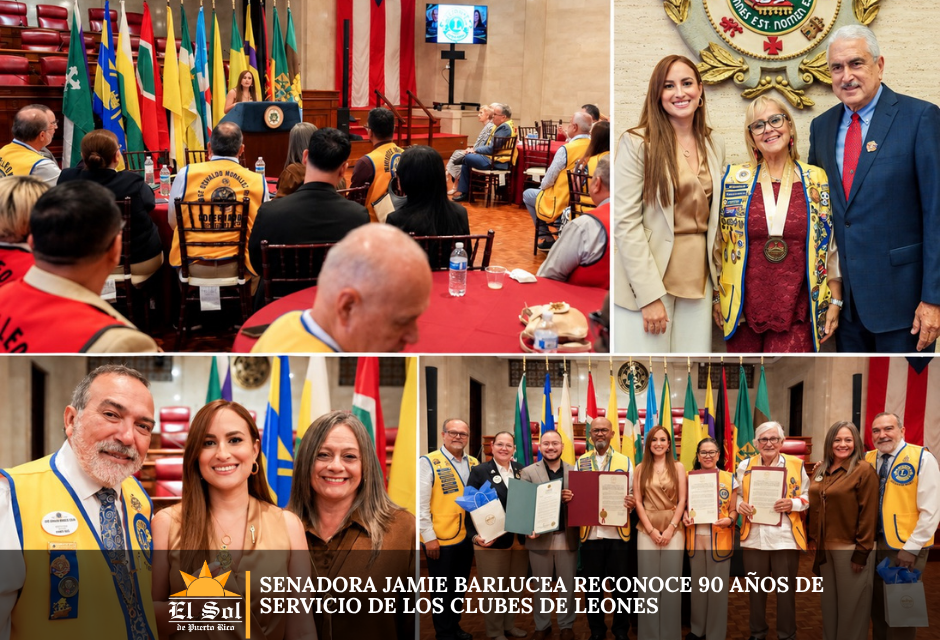 Senadora Jamie Barlucea reconoce 90 años de servicio de los Clubes de Leones