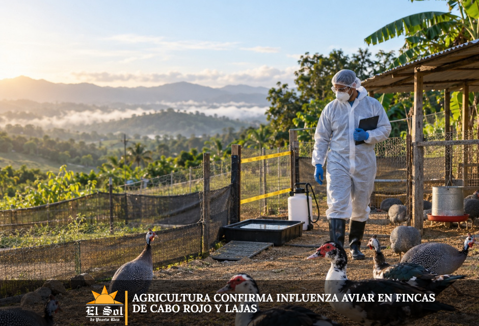 Agricultura confirma influenza aviar en fincas de Cabo Rojo y Lajas