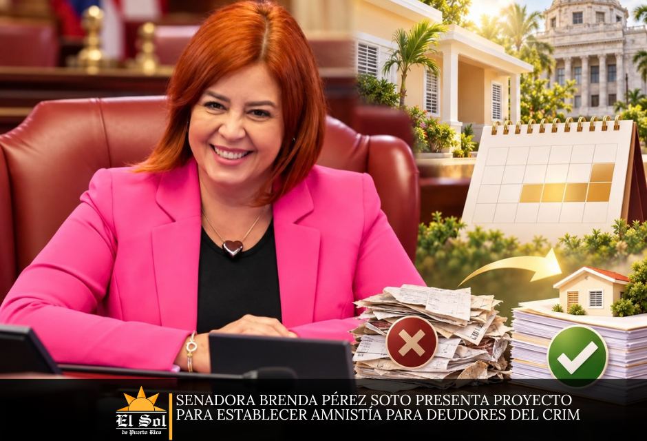 Senadora Brenda Pérez Soto presenta proyecto para establecer amnistía para deudores del CRIM