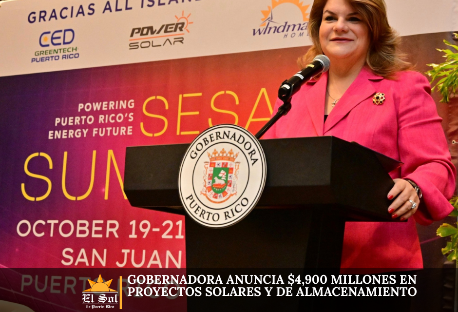 Gobernadora anuncia $4,900 millones en proyectos solares y de almacenamiento