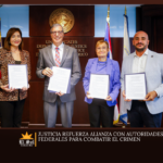 Justicia refuerza alianza con autoridades federales para combatir el crimen